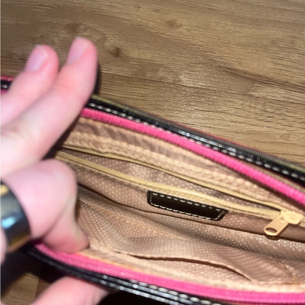 kate spade Pink, Brown & Red Striped Shoulder Bag